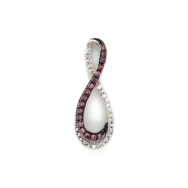 10K White Gold Diamond Infinity Pendant; 0.10CTW; 1.8g