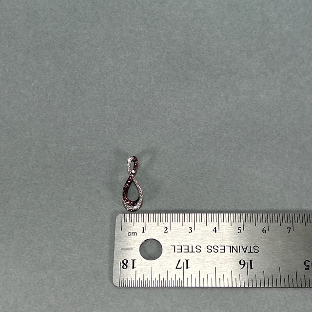 10K White Gold Diamond Infinity Pendant; 0.10CTW; 1.8g