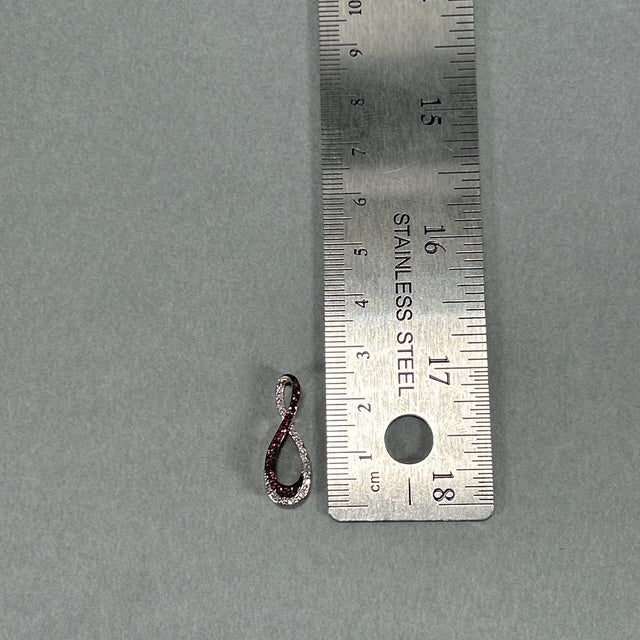 10K White Gold Diamond Infinity Pendant; 0.10CTW; 1.8g