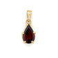 14K Yellow Gold Garnet Pendant; 1.0g