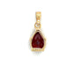 14K Yellow Gold Garnet Pendant; 1.0g