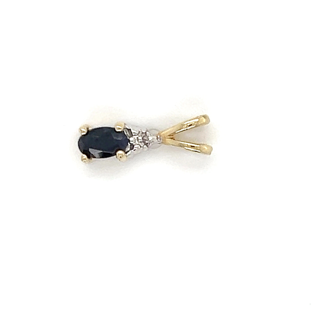 10K Yellow Gold Sapphire Pendant; 0.5g