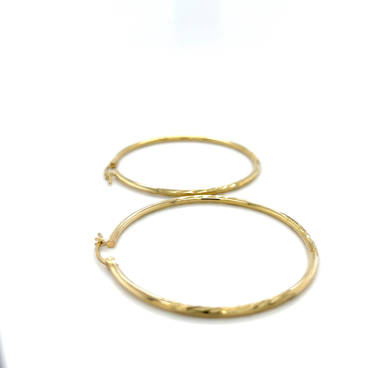 10K Yellow Gold Hoop Earrings; 1.9DWT; 3g