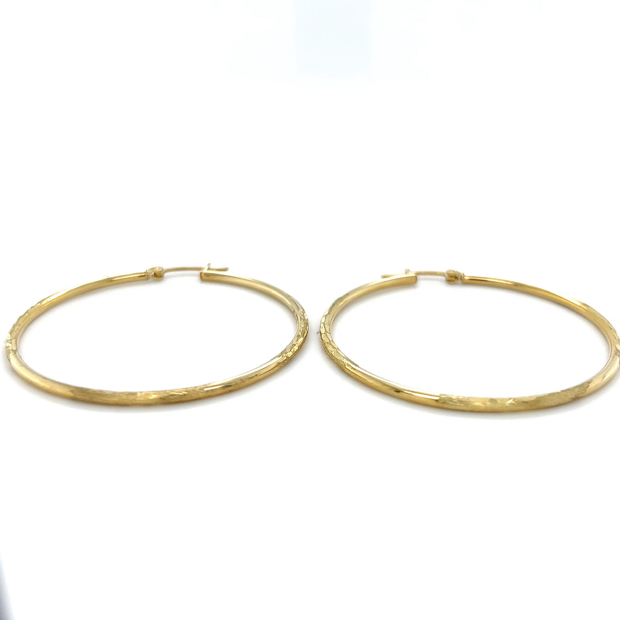 10K Yellow Gold Hoop Earrings; 1.9DWT; 3g