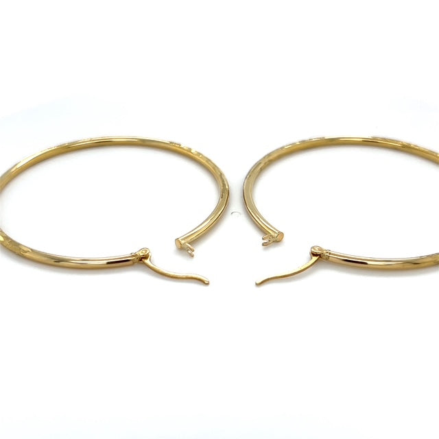 10K Yellow Gold Hoop Earrings; 1.9DWT; 3g