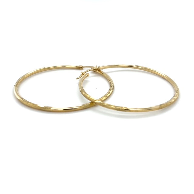 10K Yellow Gold Hoop Earrings; 1.9DWT; 3g