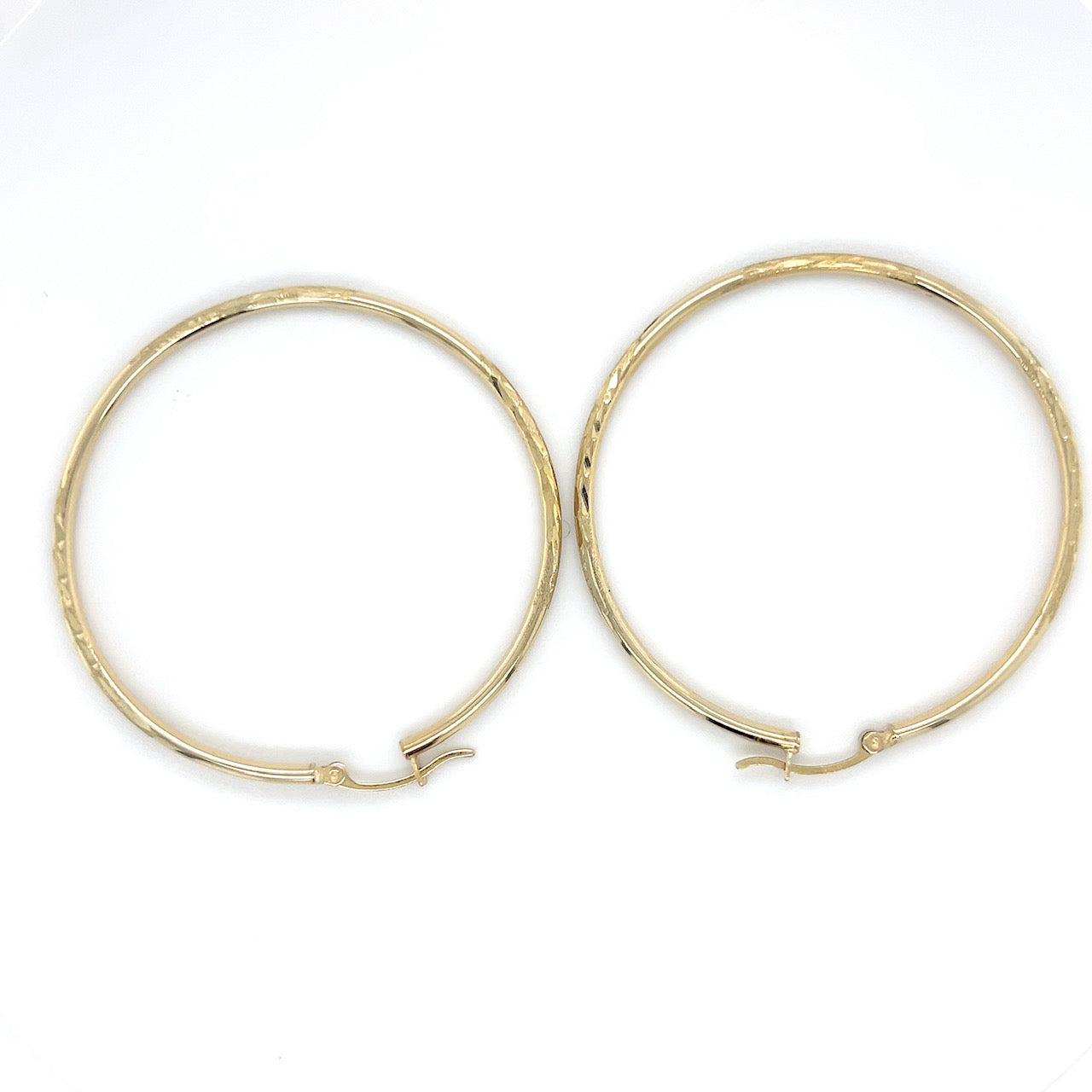 10K Yellow Gold Hoop Earrings; 1.9DWT; 3g