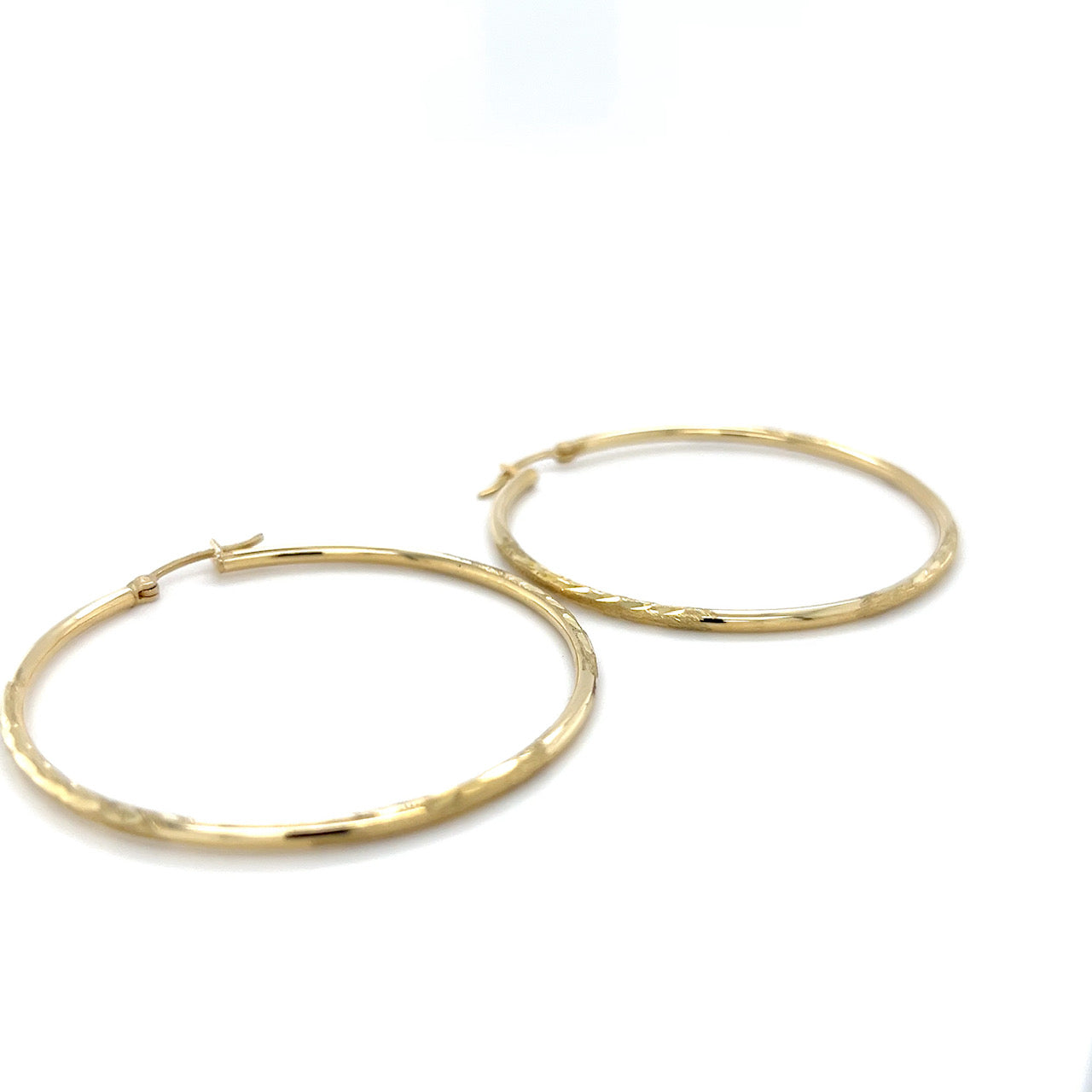 10K Yellow Gold Hoop Earrings; 1.9DWT; 3g