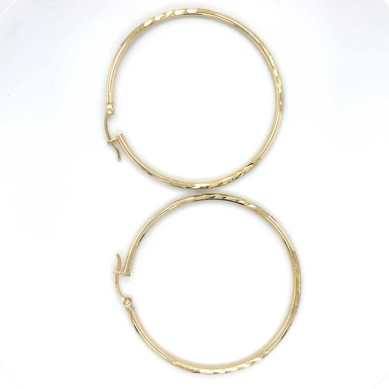 10K Yellow Gold Hoop Earrings; 1.9DWT; 3g