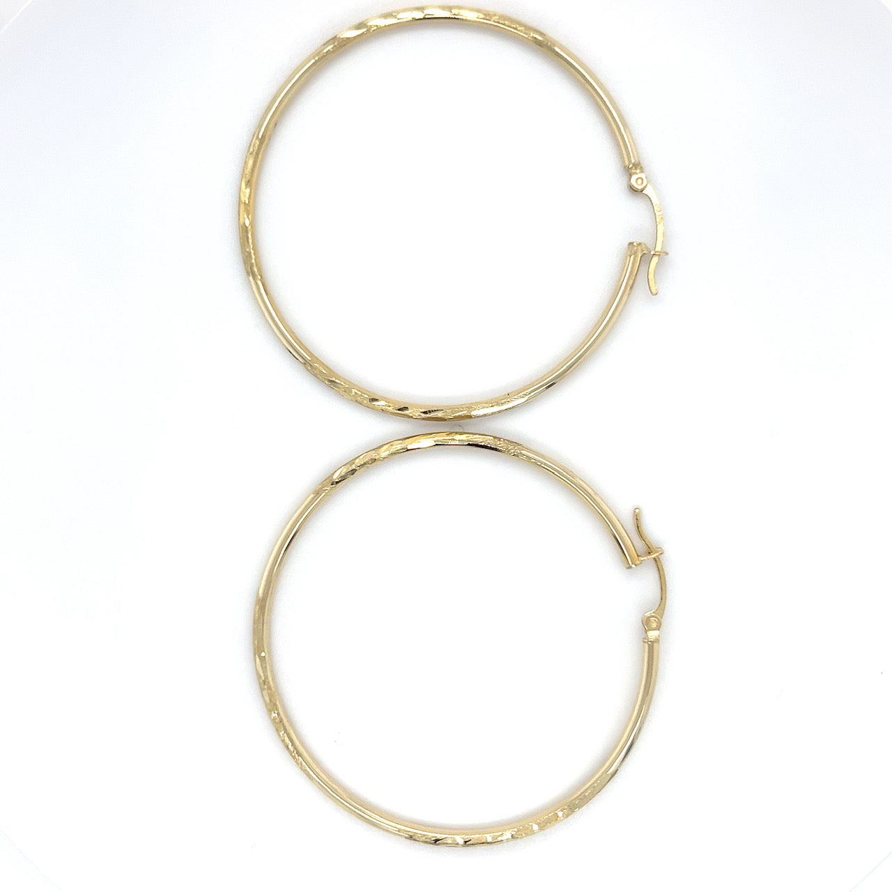 10K Yellow Gold Hoop Earrings; 1.9DWT; 3g