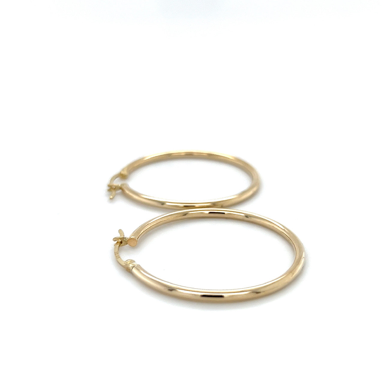 10K Yellow Gold Hoop Earrings; 1.4DWT; 2.2g