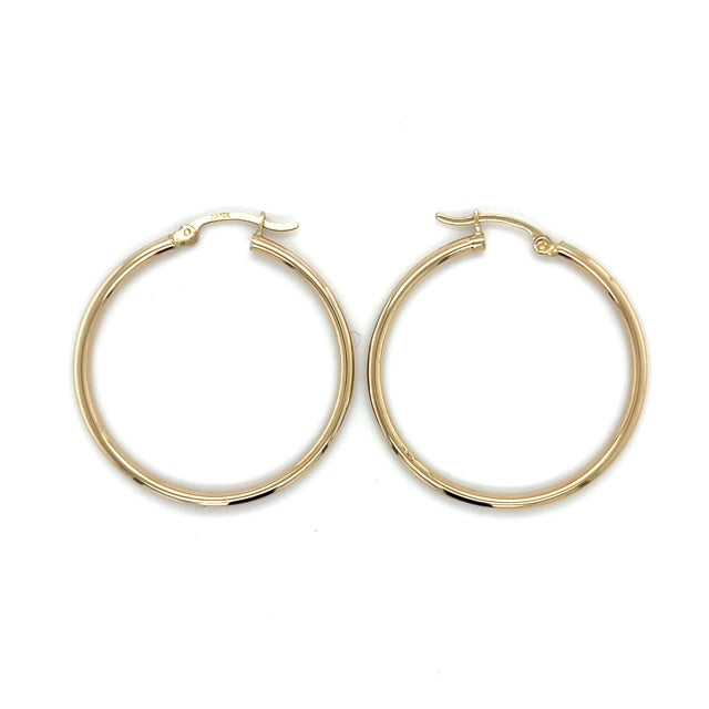 10K Yellow Gold Hoop Earrings; 1.4DWT; 2.2g