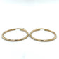 10K Yellow Gold Hoop Earrings; 1.4DWT; 2.2g