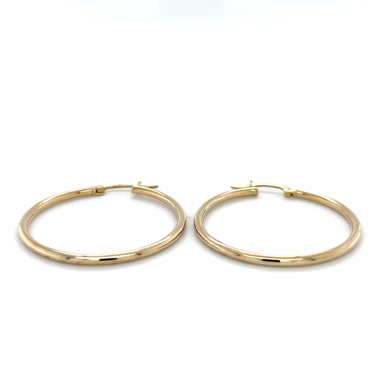 10K Yellow Gold Hoop Earrings; 1.4DWT; 2.2g