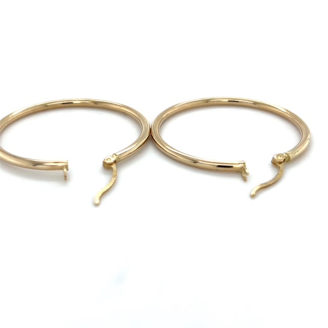 10K Yellow Gold Hoop Earrings; 1.4DWT; 2.2g