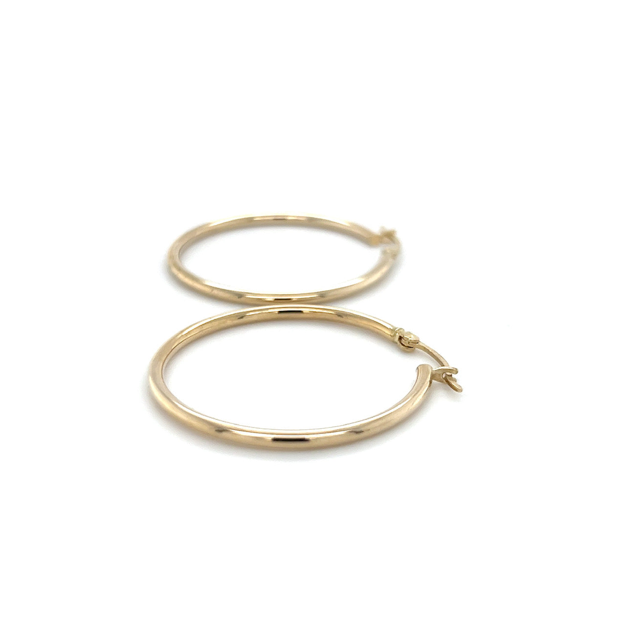 10K Yellow Gold Hoop Earrings; 1.4DWT; 2.2g