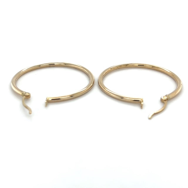 10K Yellow Gold Hoop Earrings; 1.4DWT; 2.2g