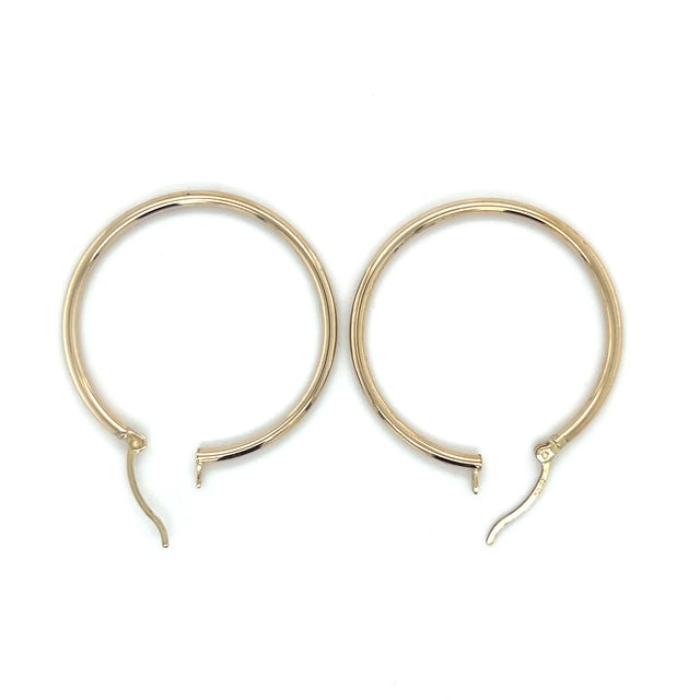 10K Yellow Gold Hoop Earrings; 1.4DWT; 2.2g