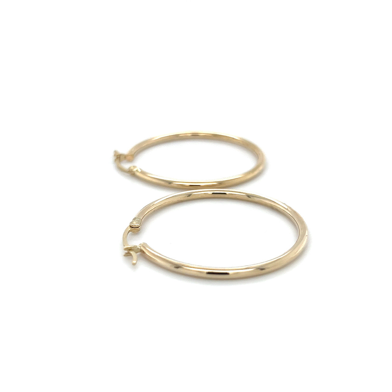 10K Yellow Gold Hoop Earrings; 1.4DWT; 2.2g