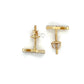 10K Yellow Gold Diamond "J" Stud Earrings; 0.26CTW; 0.8DWT