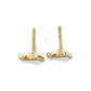 10K Yellow Gold Diamond "J" Stud Earrings; 0.26CTW; 0.8DWT