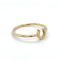 14K Yellow Gold Horseshoe Lady's Fashion Ring; 0.7DWT; Size 7