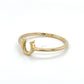14K Yellow Gold Horseshoe Lady's Fashion Ring; 0.7DWT; Size 7