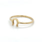 14K Yellow Gold Horseshoe Lady's Fashion Ring; 0.7DWT; Size 7