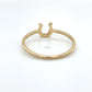 14K Yellow Gold Horseshoe Lady's Fashion Ring; 0.7DWT; Size 7