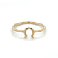 14K Yellow Gold Horseshoe Lady's Fashion Ring; 0.7DWT; Size 7