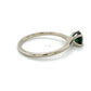 14K White Gold Green Gem Stone Lady's Fashion Ring; 1.2DWT; Size 7