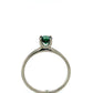 14K White Gold Green Gem Stone Lady's Fashion Ring; 1.2DWT; Size 7