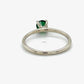 14K White Gold Green Gem Stone Lady's Fashion Ring; 1.2DWT; Size 7