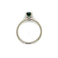 14K White Gold Green Gem Stone Lady's Fashion Ring; 1.2DWT; Size 7