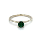 14K White Gold Green Gem Stone Lady's Fashion Ring; 1.2DWT; Size 7