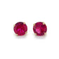 14K Yellow Gold Red Stone Stud Earrings; 1.5DWT; 2.3g