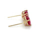 14K Yellow Gold Red Stone Stud Earrings; 1.5DWT; 2.3g
