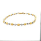 14K Two-Tone 7.5" Gold Bracelet; 2.2DWT; 3.5g