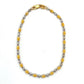 14K Two-Tone 7.5" Gold Bracelet; 2.2DWT; 3.5g