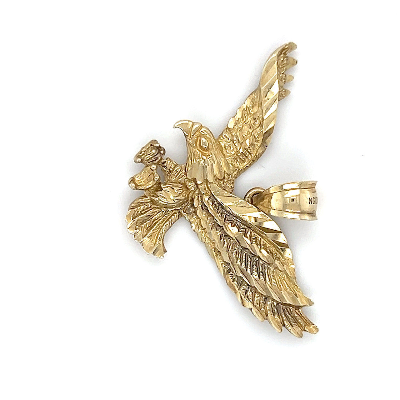 10K Yellow Gold Eagle Pendant; 2.5DWT; 4g