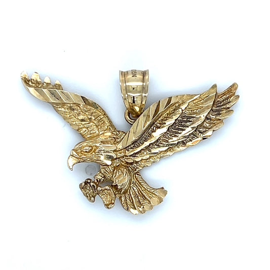10K Yellow Gold Eagle Pendant; 2.5DWT; 4g