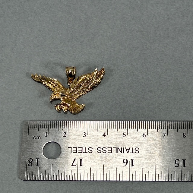 10K Yellow Gold Eagle Pendant; 2.5DWT; 4g