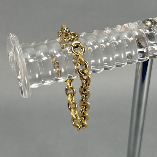 14K Yellow Gold 8" Circle Link Cable Bracelet; 6.9DWT; 10.8g