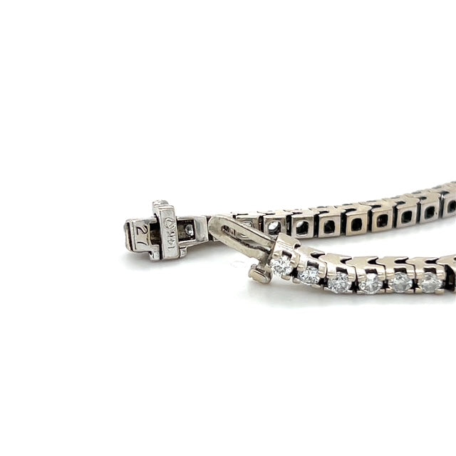 14K White Gold Diamond Bracelet; 7"; 4.0CTW; 16.2g