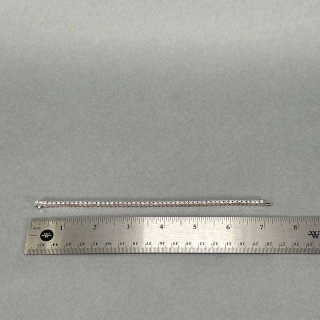 14K White Gold Diamond Bracelet; 7"; 4.0CTW; 16.2g