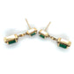 14K Yellow Gold Diamond & Emerald Dangle Earrings; 4.1DWT