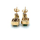14K Yellow Gold Diamond & Emerald Dangle Earrings; 4.1DWT
