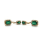 14K Yellow Gold Diamond & Emerald Dangle Earrings; 4.1DWT