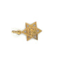 14K Yellow Gold Star of David Pendant; 0.3DWT; 0.4g