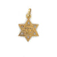 14K Yellow Gold Star of David Pendant; 0.3DWT; 0.4g